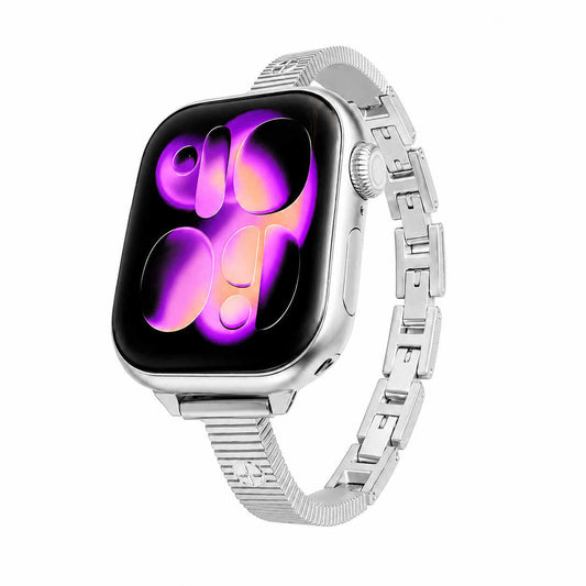 iBandGear LuxeLink 316L Stainless Steel Bracelet Band for Apple Watch - Silver