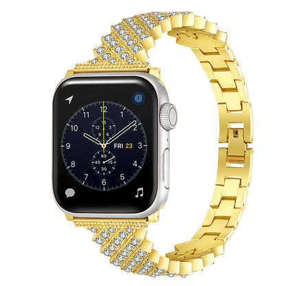 iBandGear Luxury Crystal Link Band for Apple Watch – Elegant Jewelry Bracelet Strap - Gold