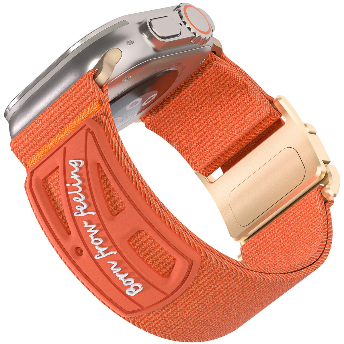 iBandGear Mag-Speed Armored Nylon Loop Band for Apple Watch - Orange