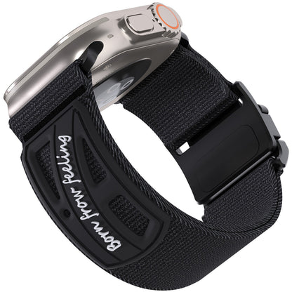 iBandGear Mag-Speed Armored Nylon Loop Band for Apple Watch - Black