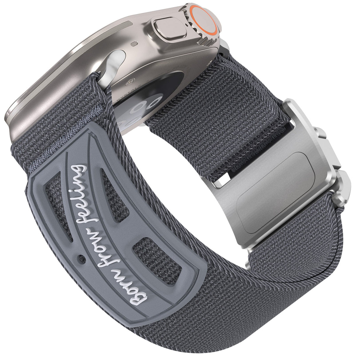 iBandGear Mag-Speed Armored Nylon Loop Band for Apple Watch - Gray