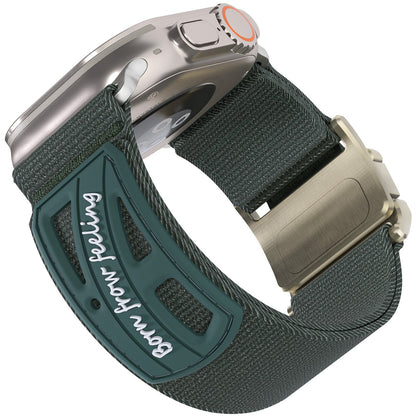 iBandGear Mag-Speed Armored Nylon Loop Band for Apple Watch - Green