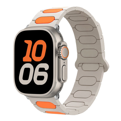 iBandGear MagLock Pro Silicone Band for Apple Watch - Starlight-Orange