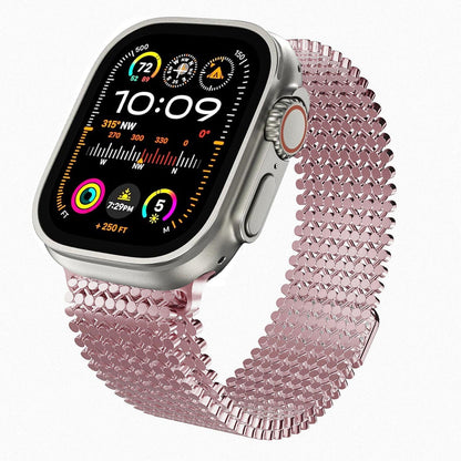 iBandGear Magnetic Chain-Link Stainless Steel Band for Apple Watch - Rose Pink