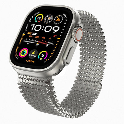 iBandGear Magnetic Chain-Link Stainless Steel Band for Apple Watch - Titanium