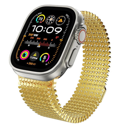 iBandGear Magnetic Chain-Link Stainless Steel Band for Apple Watch - Gold