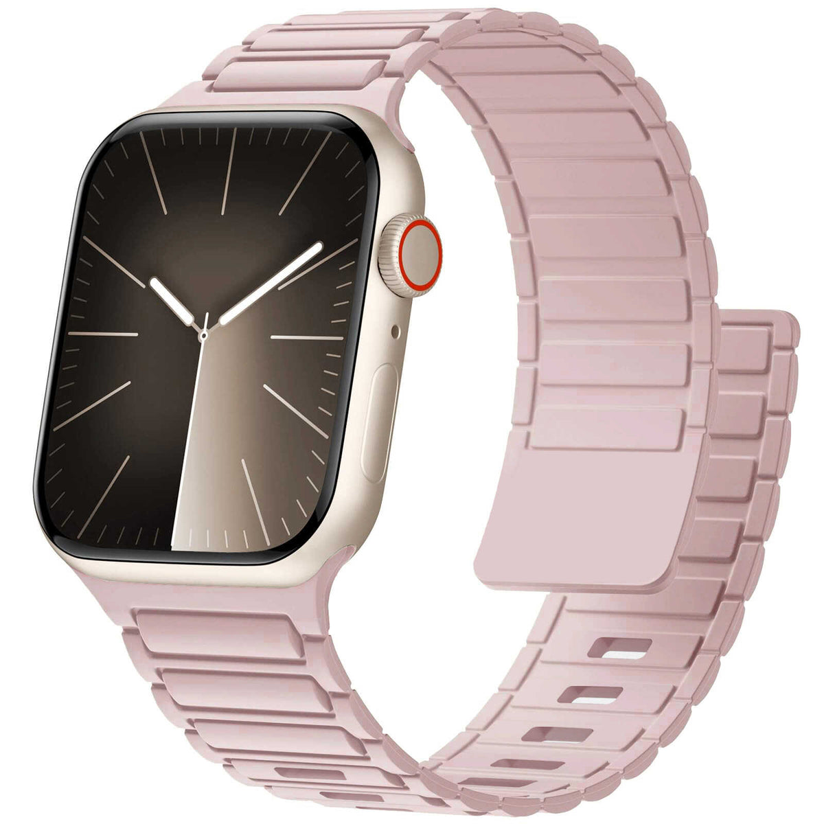iBandGear Magnetic Lock Silicone Band for Apple Watch Secure Fit Sport Strap - Pink