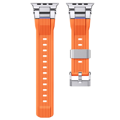 iBandGear Mecha Armor TPU Band for Apple Watch Industrial Metal Style - Orange