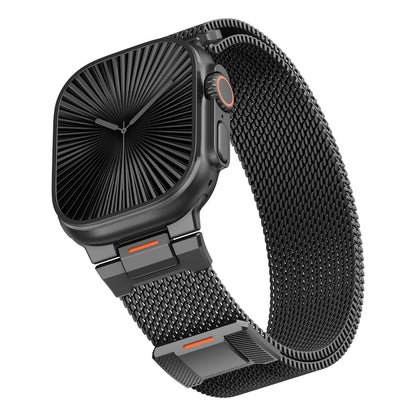 iBandGear Mechanical Style Magnetic Milanese Band for Apple Watch - Black