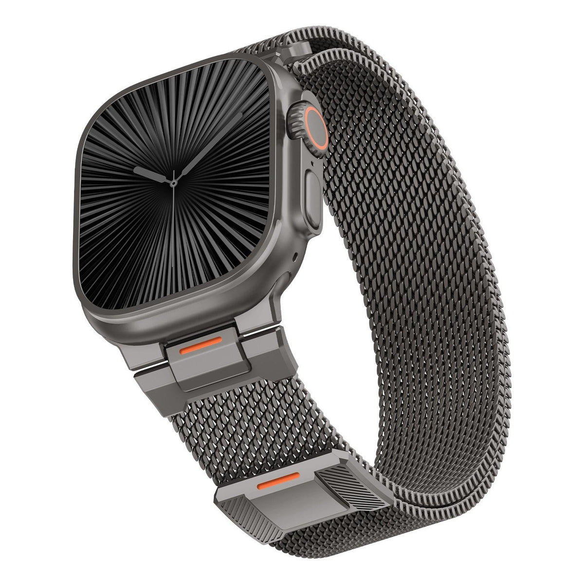 iBandGear Mechanical Style Magnetic Milanese Band for Apple Watch - Gunmetal