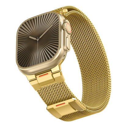 iBandGear Mechanical Style Magnetic Milanese Band for Apple Watch - Gold