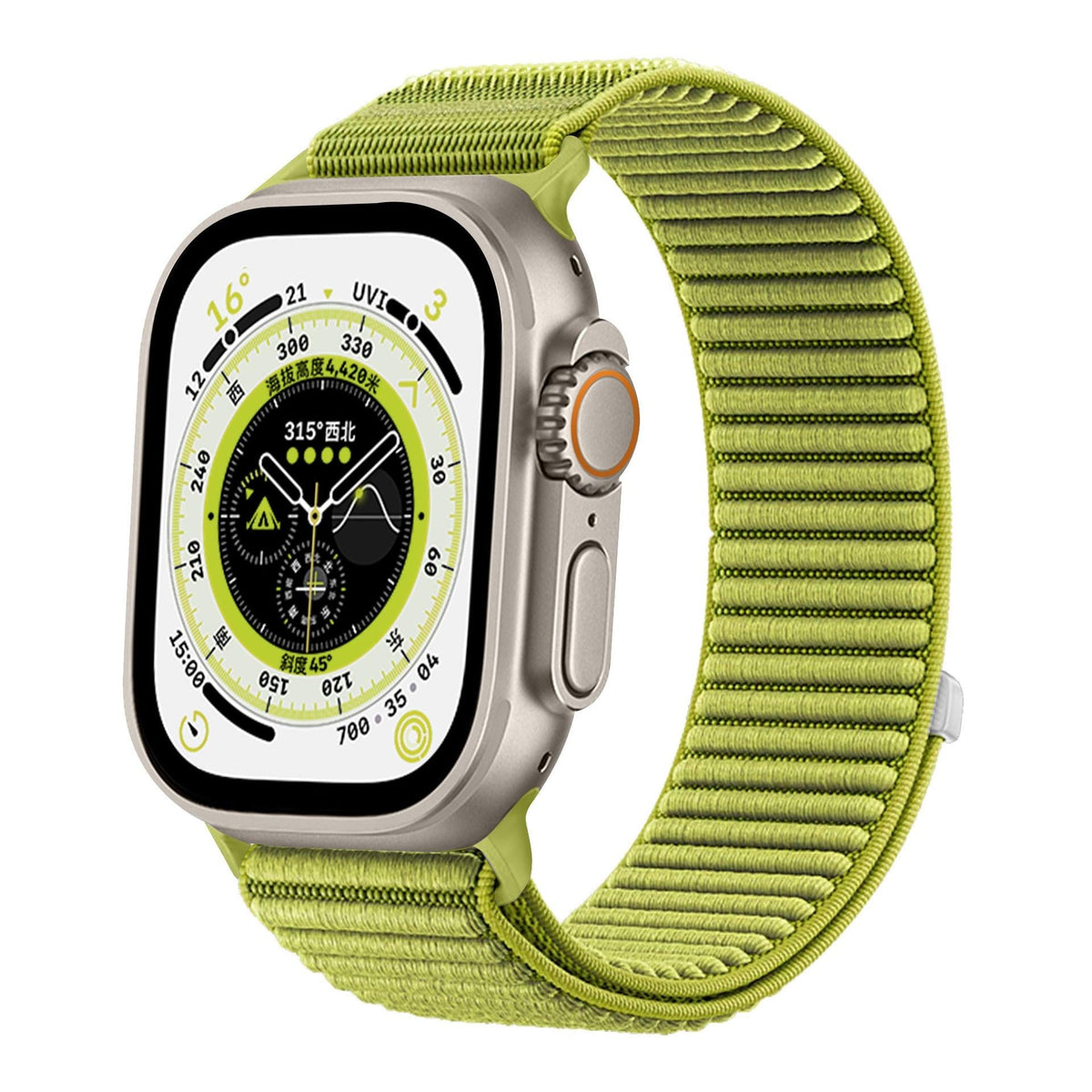 iBandGear Mountain Trail Woven Nylon Band for Apple Watch - Wilderness Green
