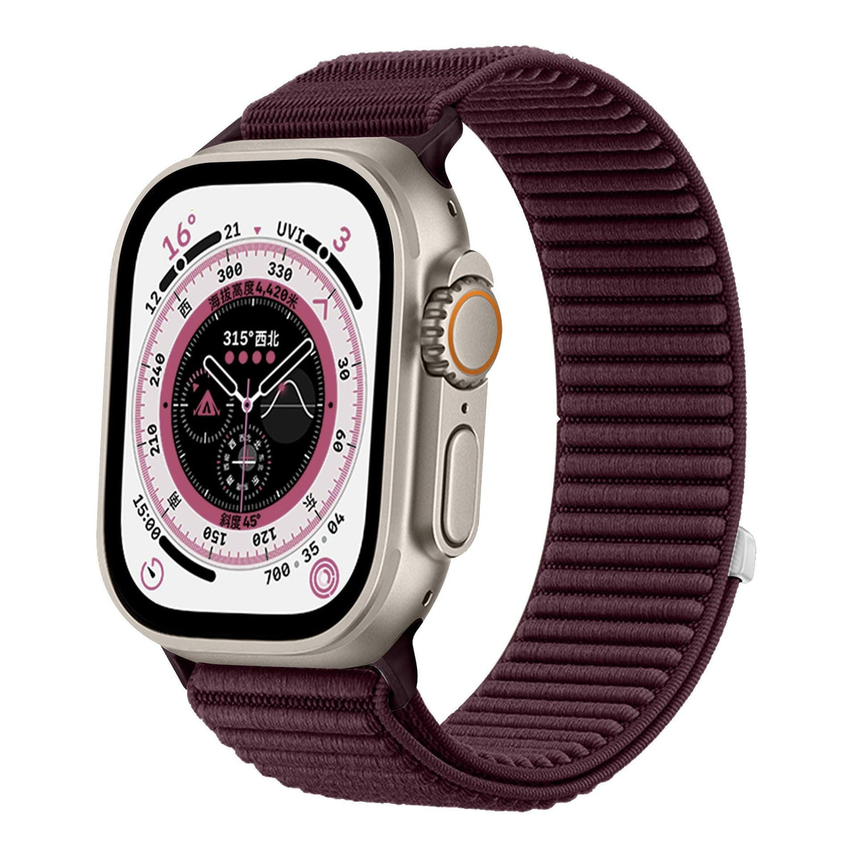 iBandGear Mountain Trail Woven Nylon Band for Apple Watch - Plum