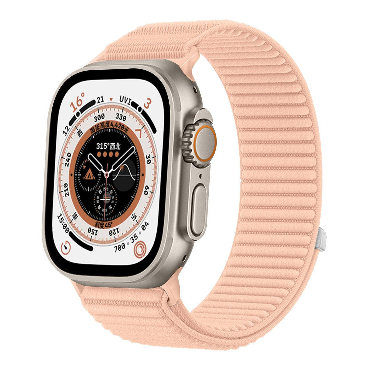 iBandGear Mountain Trail Woven Nylon Band for Apple Watch - Milkshake Pink