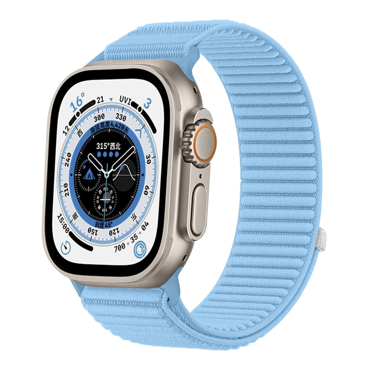 iBandGear Mountain Trail Woven Nylon Band for Apple Watch - Island Blue