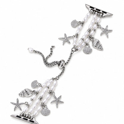 iBandGear Ocean Pearl Charm Bracelet Band for Apple Watch - Silver
