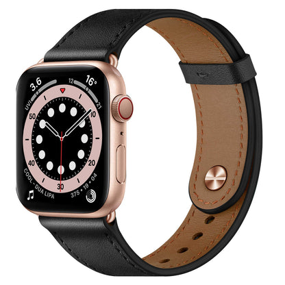 iBandGear Minimalist Leather Band for Apple Watch with Stud Closure