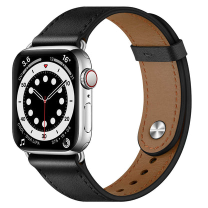 iBandGear Minimalist Leather Band for Apple Watch with Stud Closure