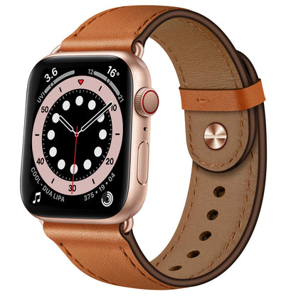 iBandGear Minimalist Leather Band for Apple Watch with Stud Closure