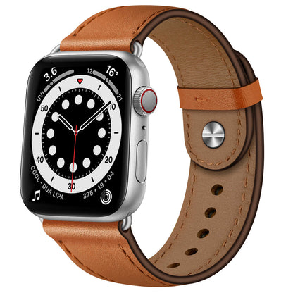 iBandGear Minimalist Leather Band for Apple Watch with Stud Closure