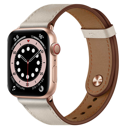iBandGear Minimalist Leather Band for Apple Watch with Stud Closure