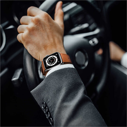 iBandGear Minimalist Leather Band for Apple Watch with Stud Closure