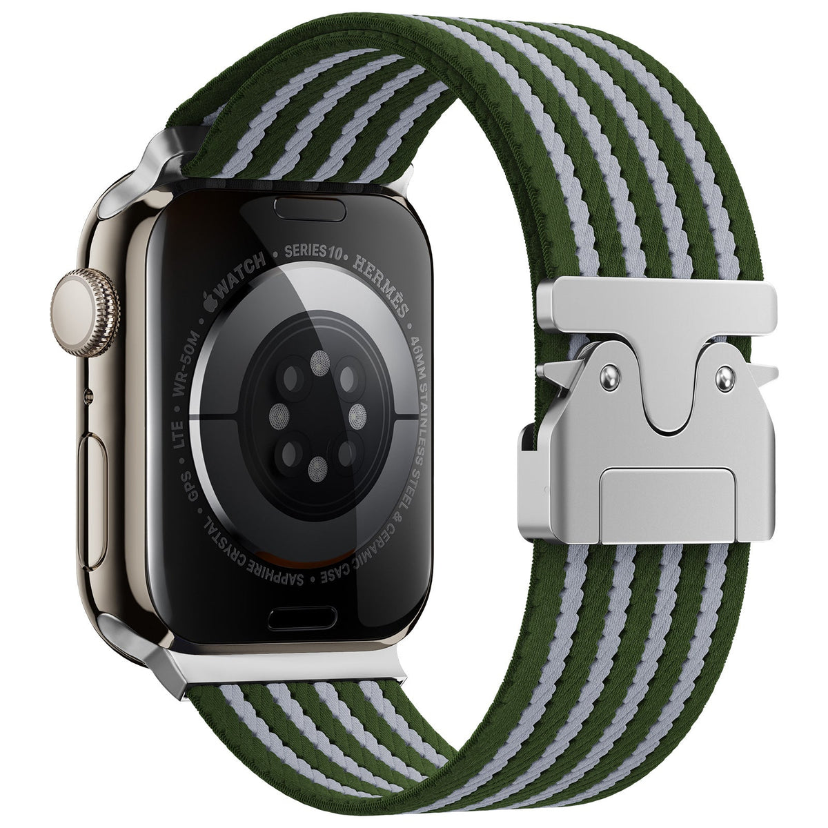 iBandGear Parachute Buckle Woven Nylon Band for Apple Watch - Green
