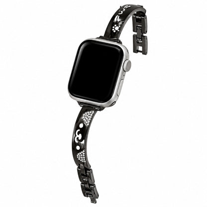 iBandGear Paw & Pet Charm Metal Bracelet Band for Apple Watch - Black-White