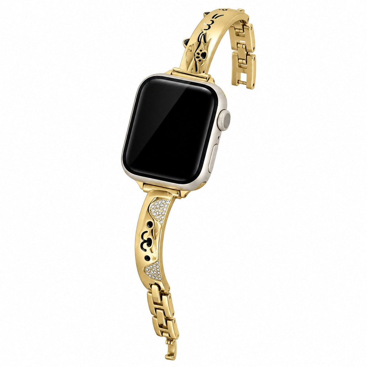 iBandGear Paw & Pet Charm Metal Bracelet Band for Apple Watch - Gold