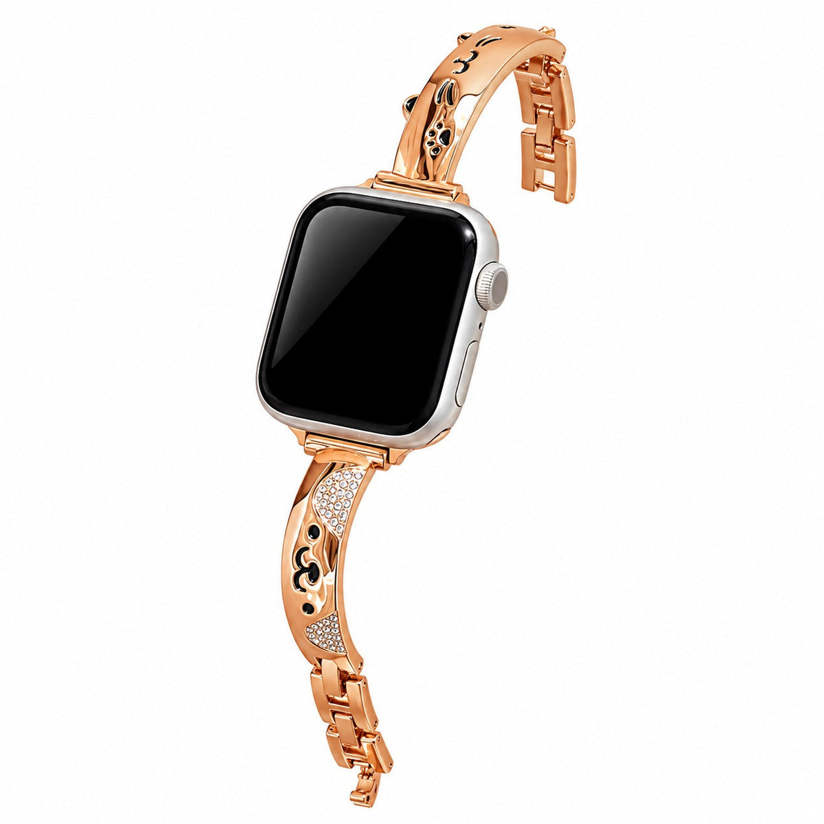 iBandGear Paw & Pet Charm Metal Bracelet Band for Apple Watch - Rose Gold