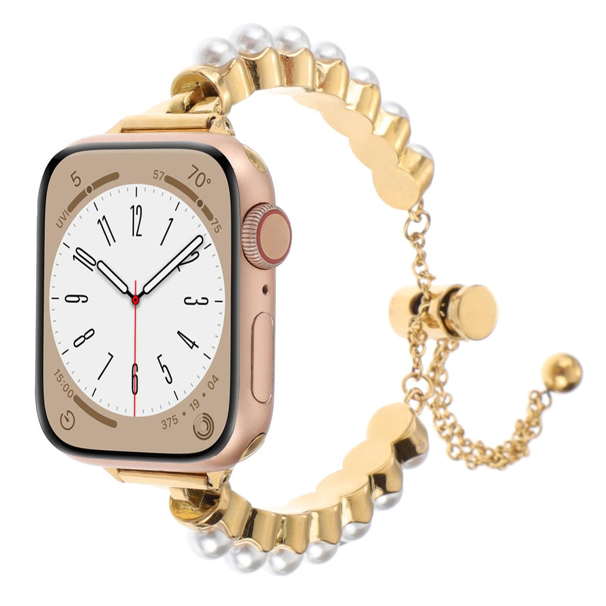 iBandGear Pearl-Look Metal Bracelet Band for Apple Watch - Gold