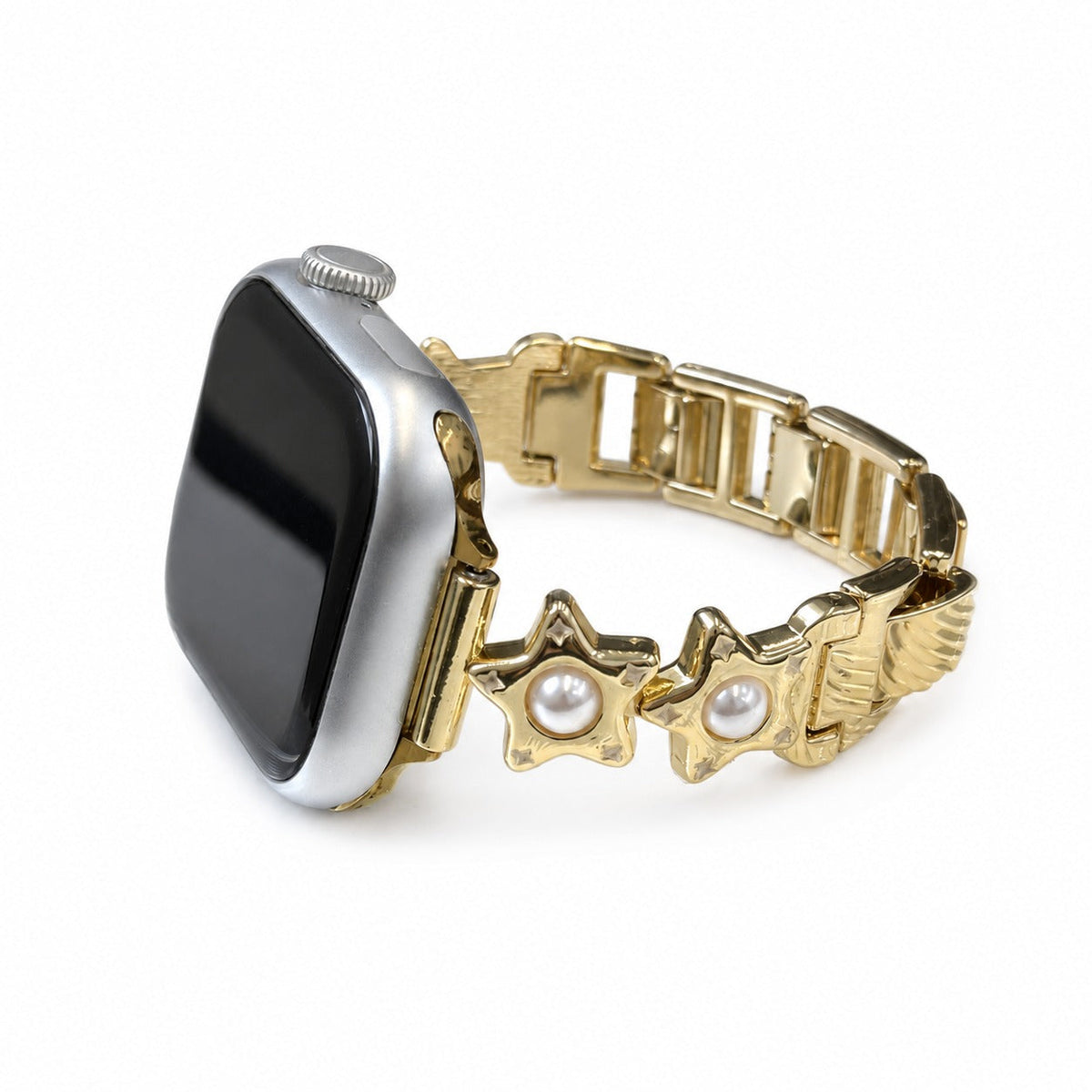 iBandGear Pearl Star Link Bracelet Band for Apple Watch - Gold