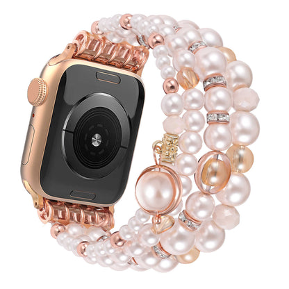 iBandGear PearlBloom Stretch Beaded Band for Apple Watch - Pink