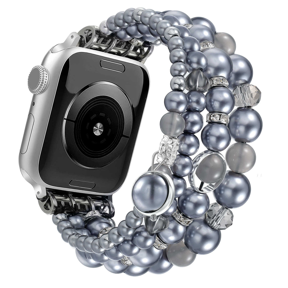 iBandGear PearlBloom Stretch Beaded Band for Apple Watch - Gray