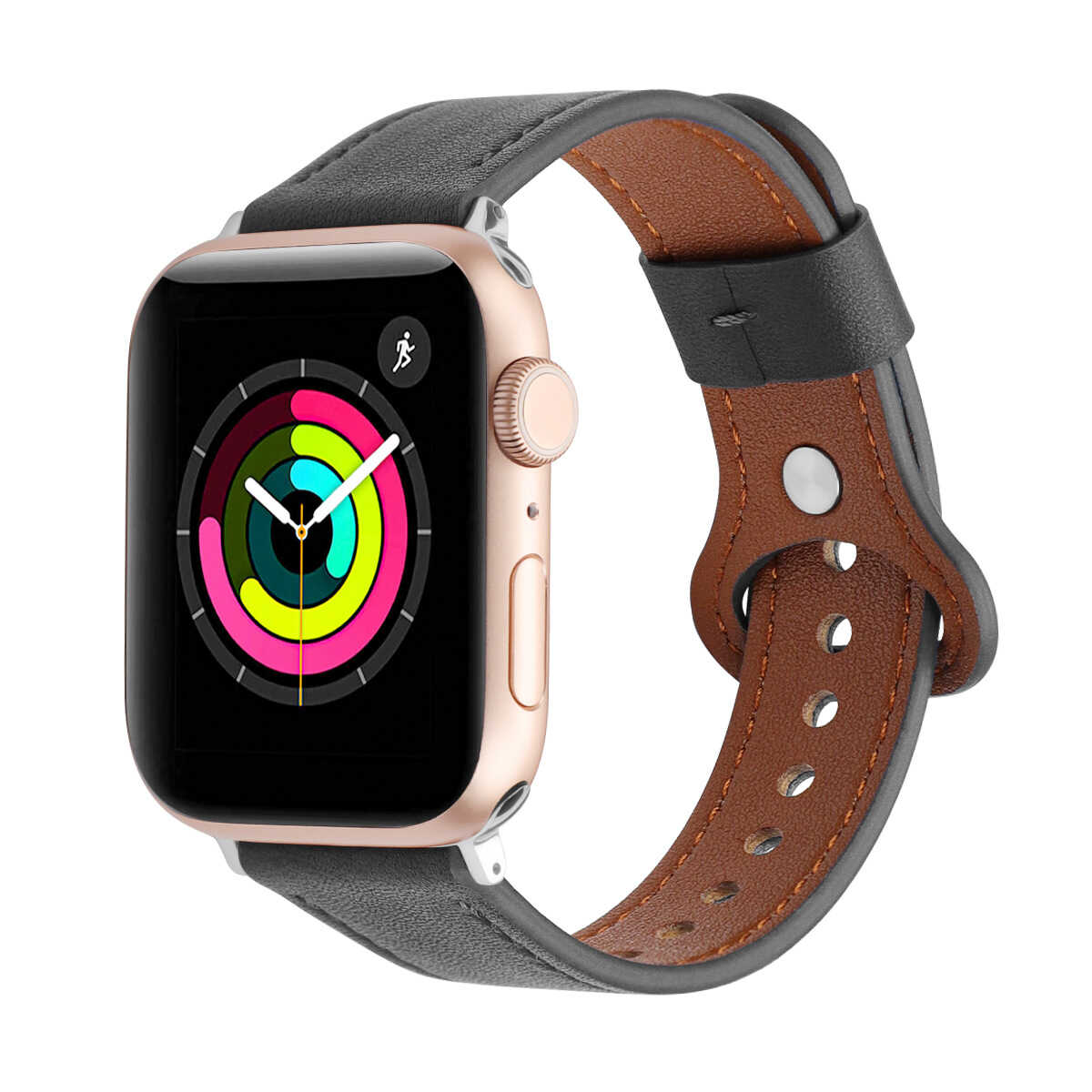 iBandGear Perforated Leather Band for Apple Watch - Black