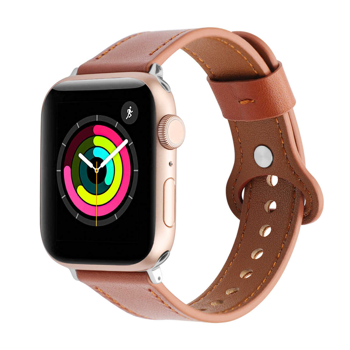 iBandGear Perforated Leather Band for Apple Watch - Brown