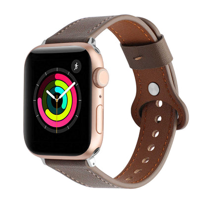 iBandGear Perforated Leather Band for Apple Watch - Dark Brown