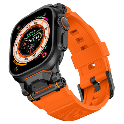 iBandGear Pioneer Pro Liquid Silicone Adventure Band for Apple Watch - Black-Orange