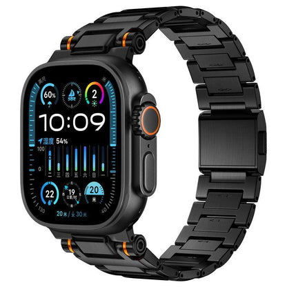 iBandGear Precision Magnetic Steel Band for Apple Watch – Mechanical Style Design - Black