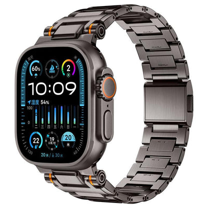 iBandGear Precision Magnetic Steel Band for Apple Watch – Mechanical Style Design - Titanium Gray