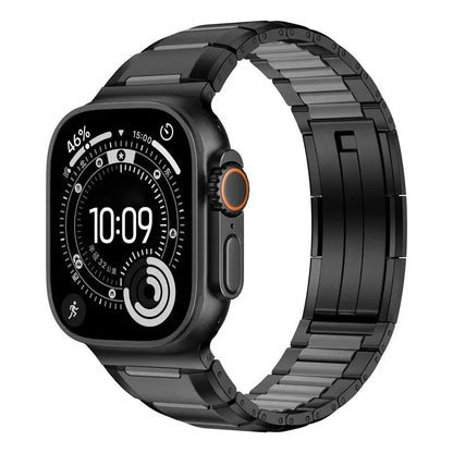 iBandGear Premium Rubber Steel Band for Apple Watch - Black - Gray