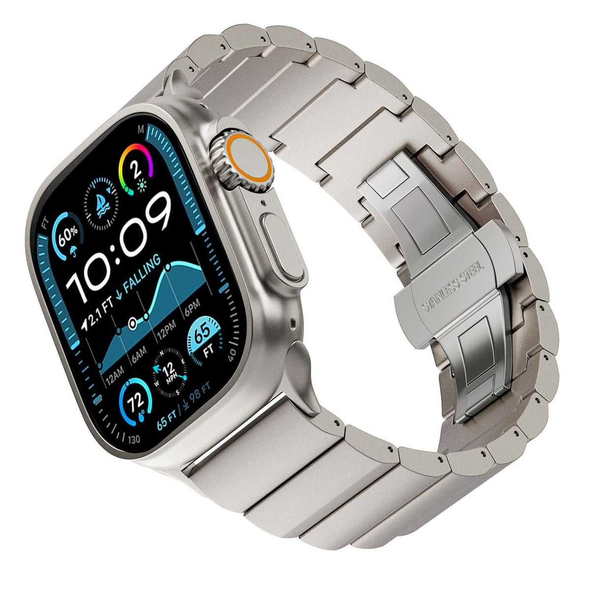 iBandGear Pure Titanium Bamboo-Link Band for Apple Watch - detail 4