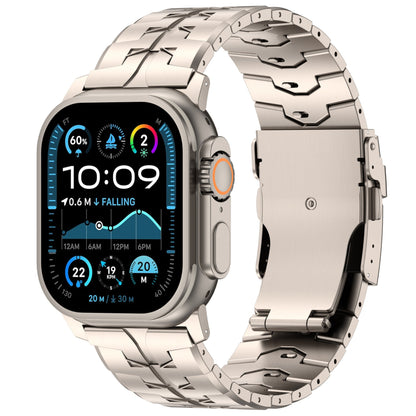iBandGear Pure Titanium Safety Clasp Band for Apple Watch – 26mm Wide - Titanium