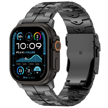 iBandGear Pure Titanium Safety Clasp Band for Apple Watch – 26mm Wide - Black