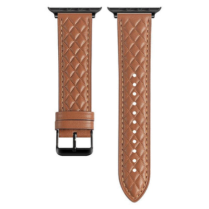 iBandGear Quilted Leather Band for Apple Watch Elegant Stitching - detail 5