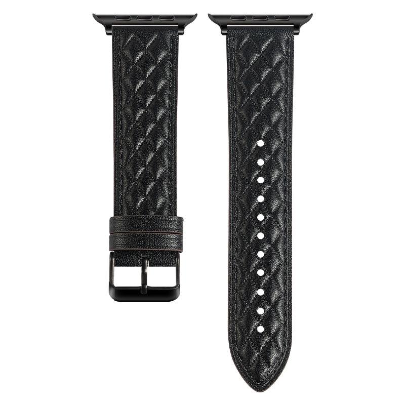 iBandGear Quilted Leather Band for Apple Watch Elegant Stitching - detail 6