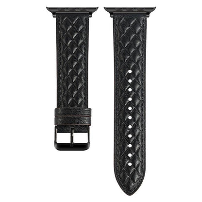 iBandGear Quilted Leather Band for Apple Watch Elegant Stitching - detail 6