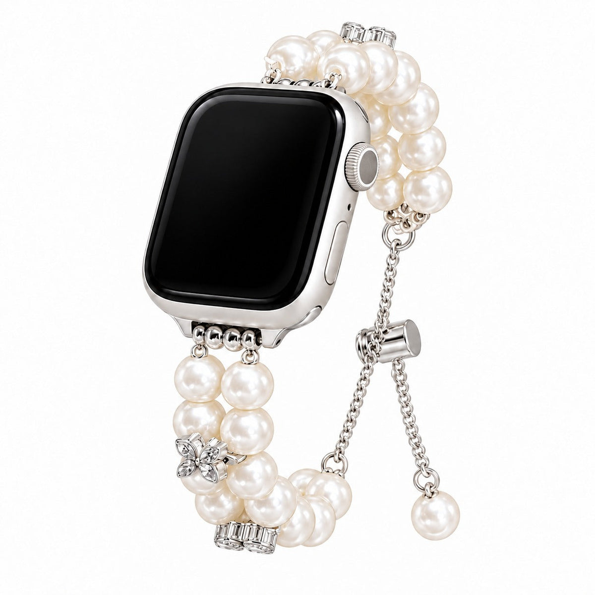 iBandGear Rhinestone Butterfly Pearl Band for Apple Watch - Ivory