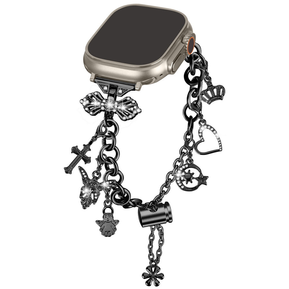 iBandGear Rhinestone Charm Chain Band for Apple Watch - Black