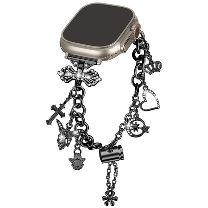 iBandGear Rhinestone Charm Chain Band for Apple Watch - Black